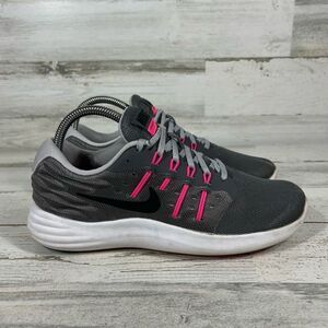 Nike Womens‎ Lunarstelos Shoes 844736-005 Gray Black Running Sneaker Siz…